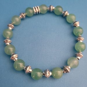 Aventurine Aura Gemstone Stretch Charm Bracelet - Choose A Charm