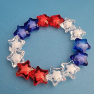 Twilights Last Gleaming Red White And Blue Stretch Bracelet