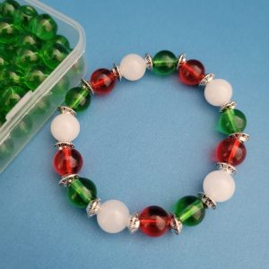 Pulsera Elástica Del Rojo Blanca Verde Fiesta