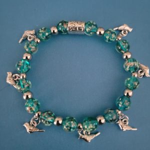 Glow In The Dark Firefly Glass Starling Serenade Charm Bracelet